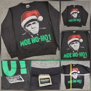 VTG 90s The Three 3 Stooges Moe Mens M Medium Ugly Christmas Sweater‎ Sweatshirt